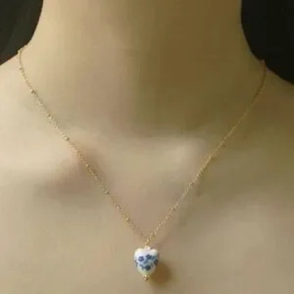 Boho heart necklace ?N587